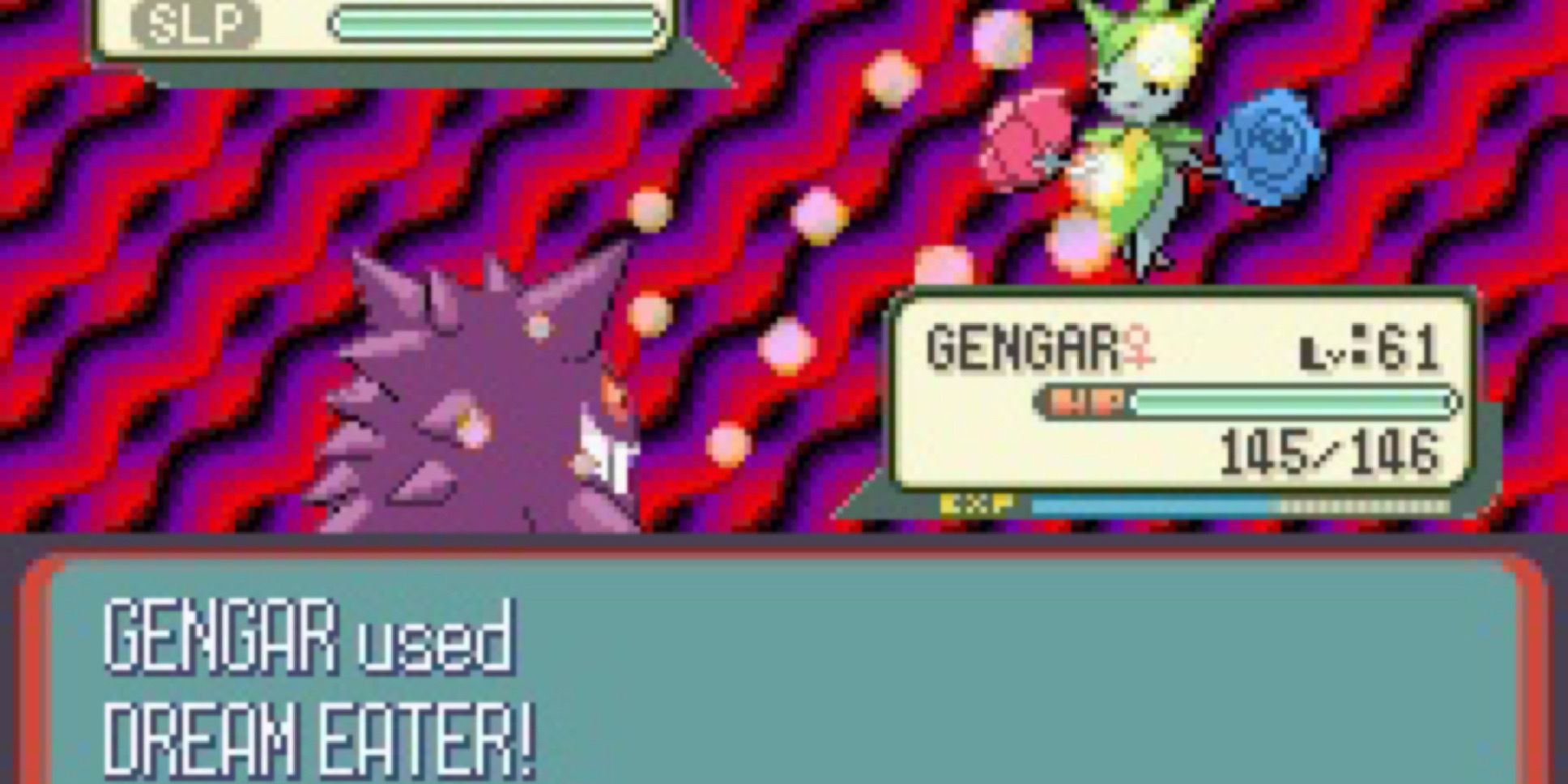 Gengar using Dream Eater in Pokemon