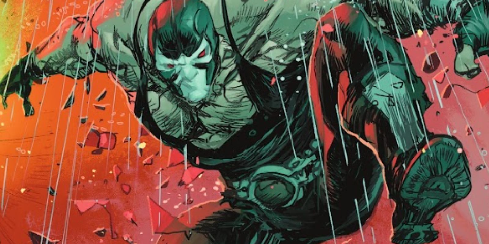 Bane stomping violently in DC Comics