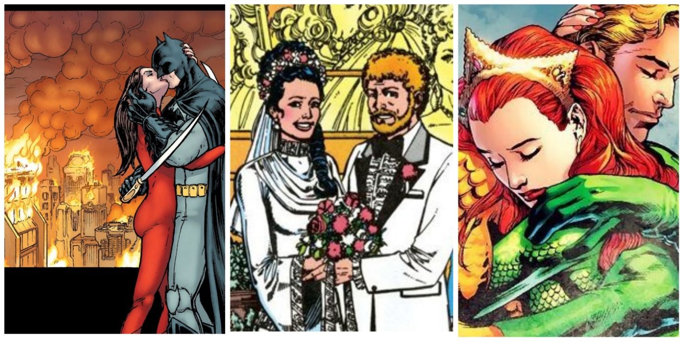 Batman and Talia, Donna and Terry, and Aquaman and Mera