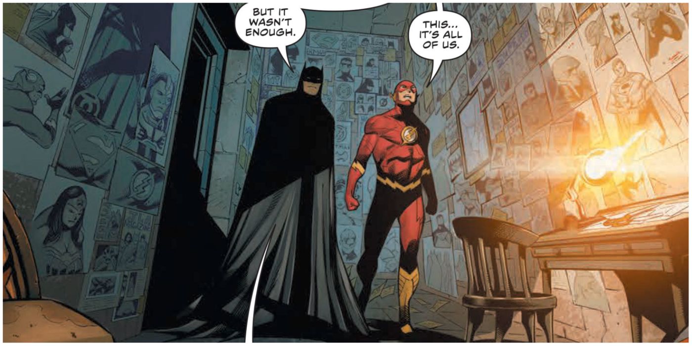 Batman and The Flash investigating in DC comics