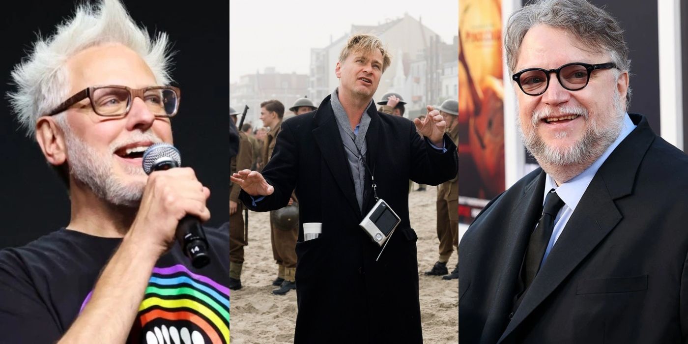 James Gunn, Christopher Nolan, and Guillermo del Toro