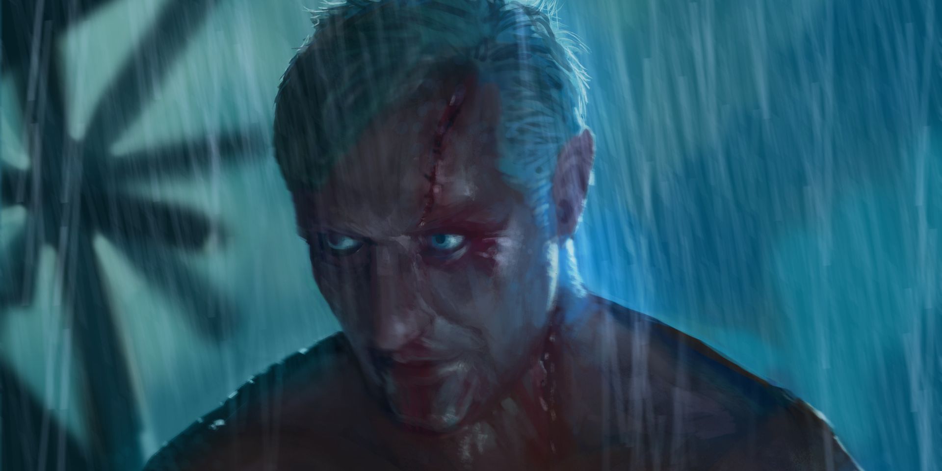 Roy Batty bleeds and gets angry in Blade Runner