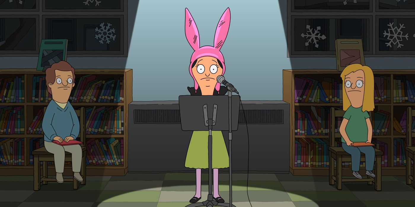 Louise Belcher lee su poema navideño sobre Bob's Burgers.