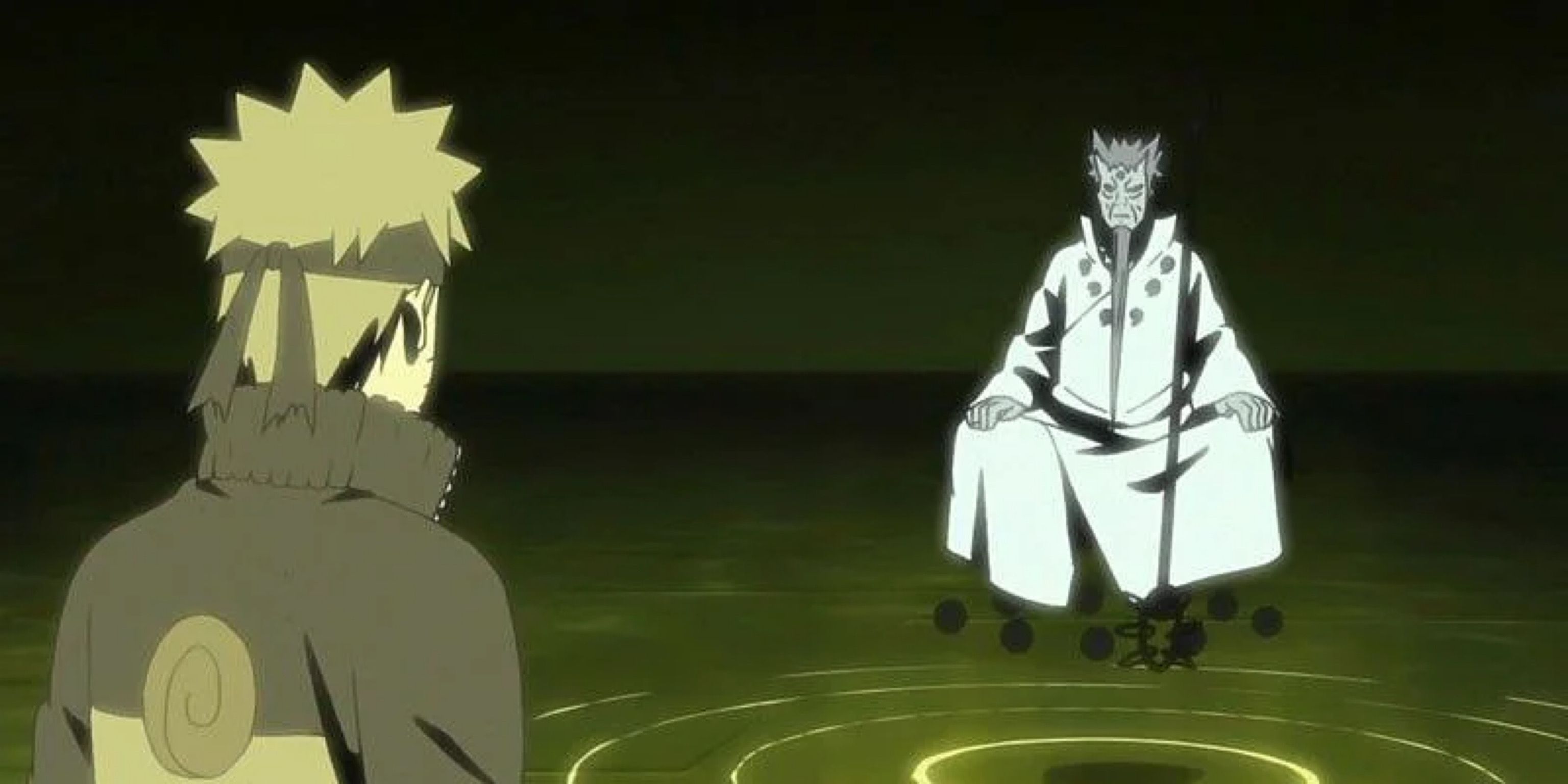 Naruto meets Hagaromo in Limbo in Naruto.