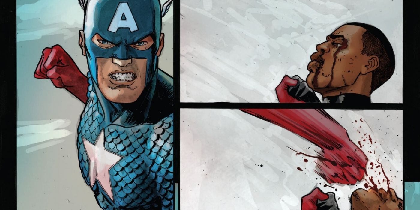 Captain America Punches Black Panther