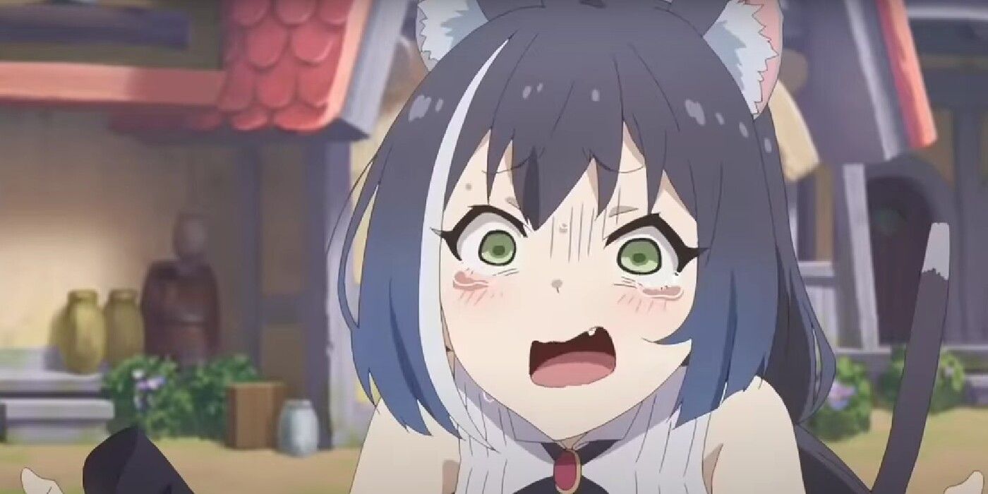 An anime cat girl expresses pure horror
