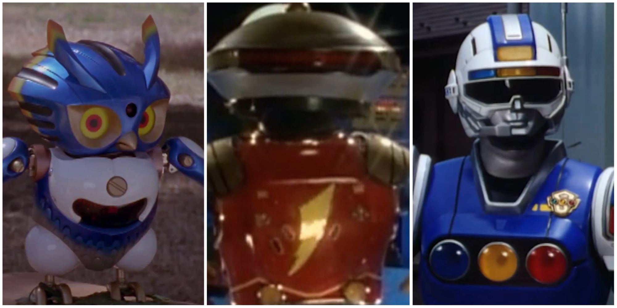 Circuit Alpha 5 and Blue Senturion Power Rangers