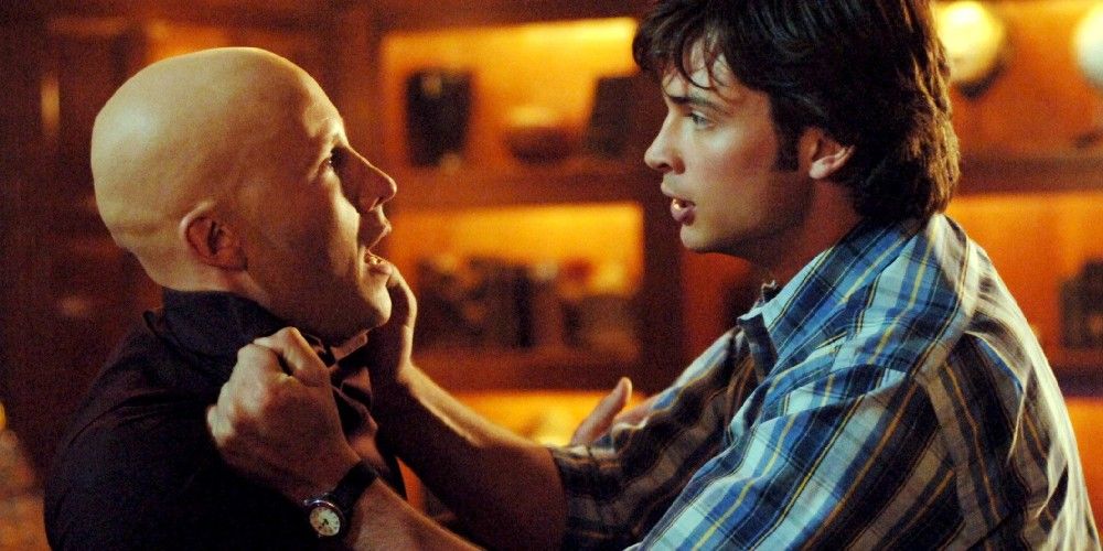 Clark Kent violently confronts Lex Luthor in Smallville