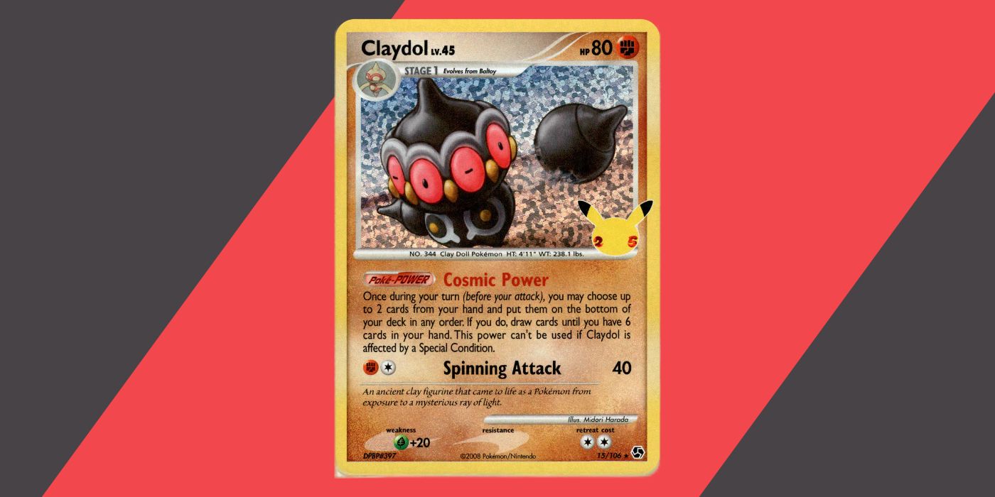 The Claydol Pokémon card from Celebration- Classic Collection.