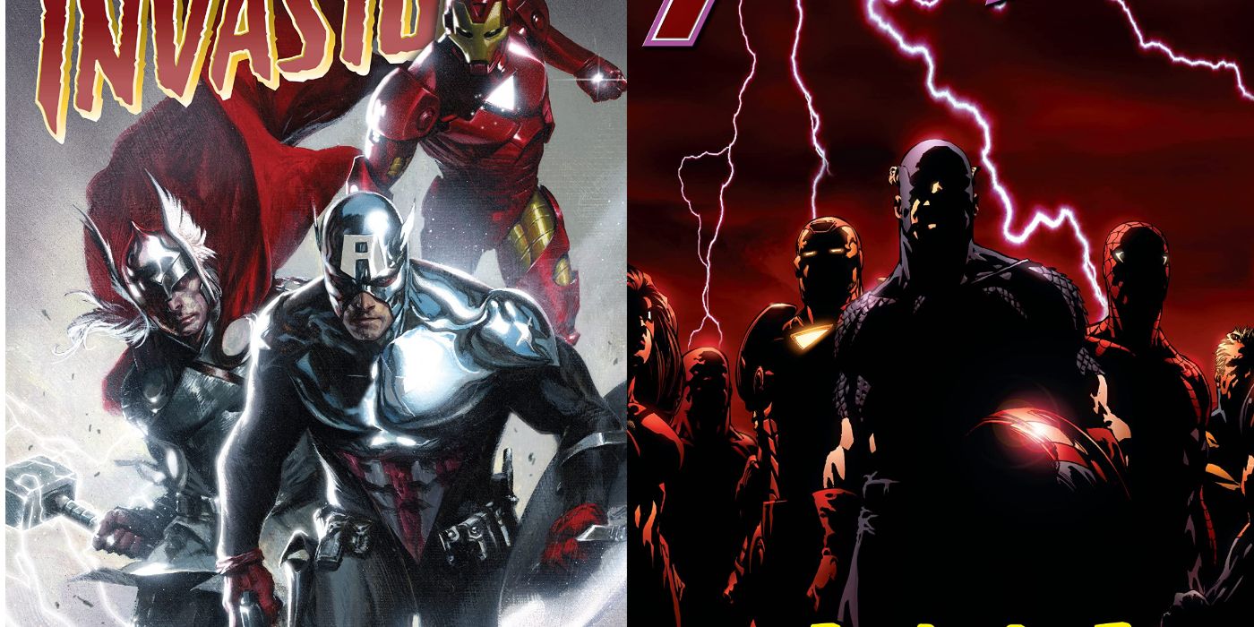 A split image of Secret Invasion and New Avengers: Breakout in Marvel Comics