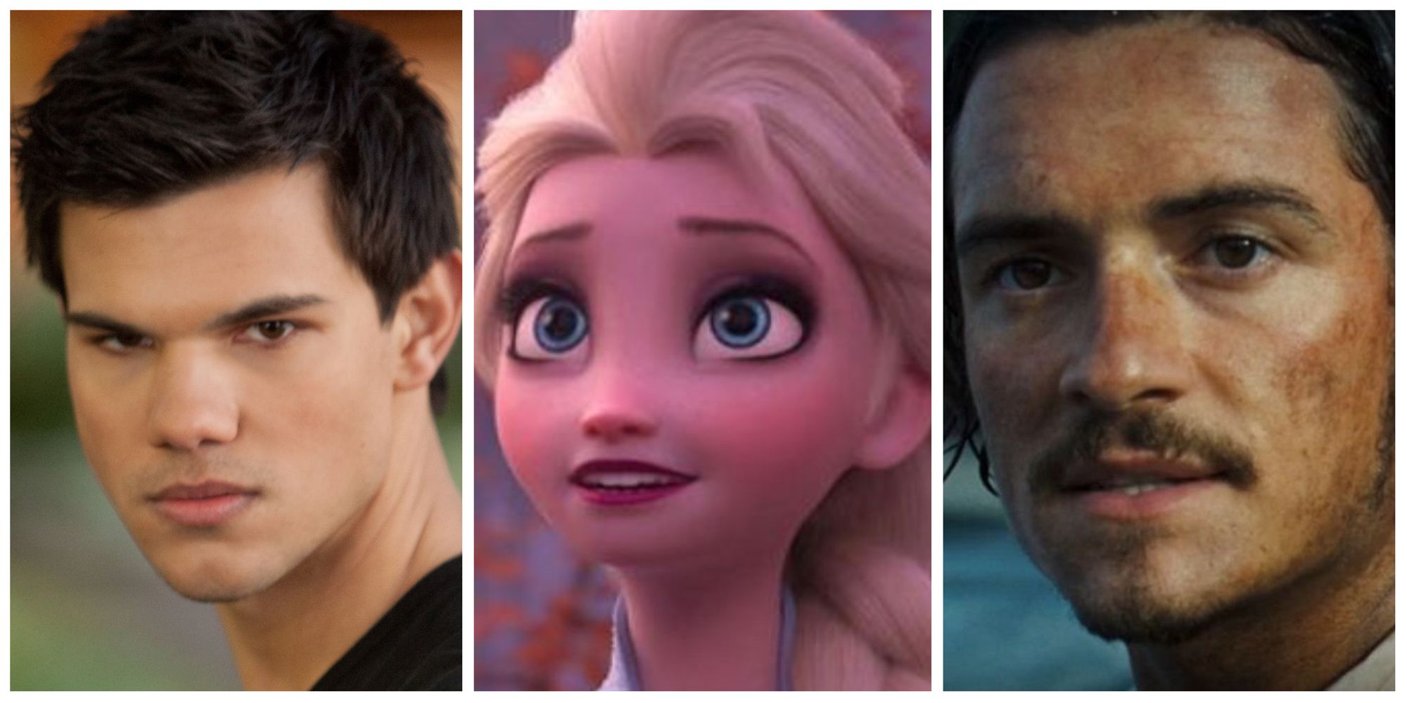 Split Image of Jacob, Elsa, And Will Turner