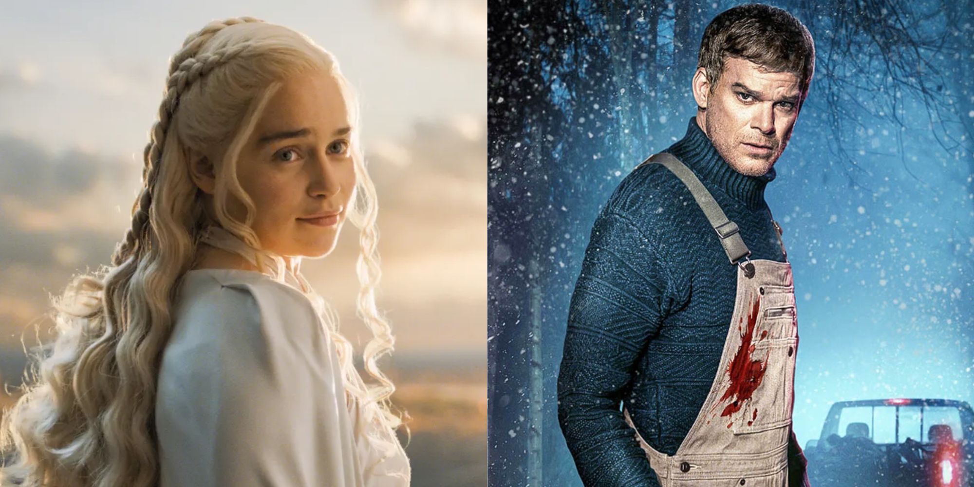 Split image of Daenerys from Game of Thrones and Dexter