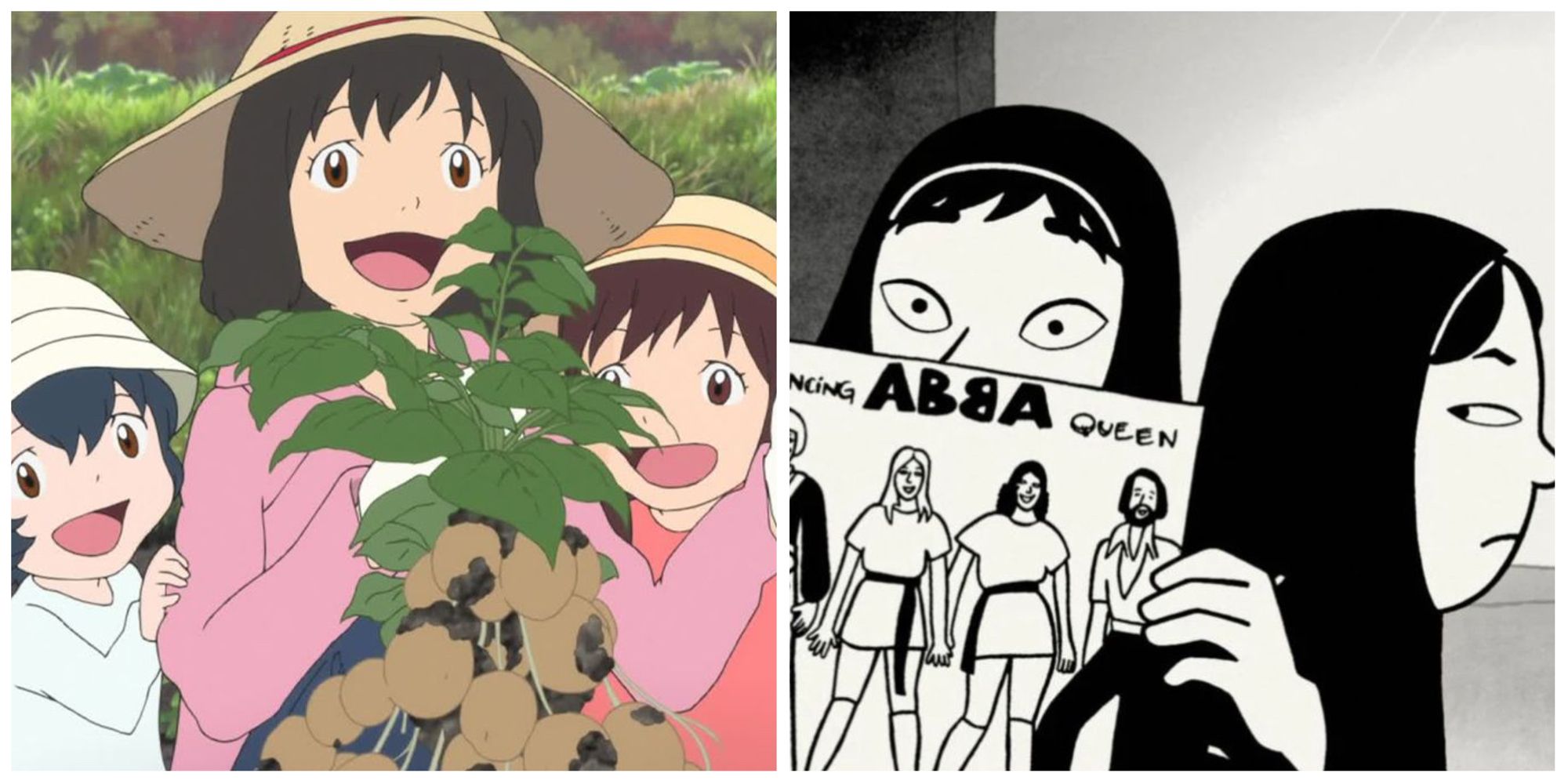 Split Image of Wolf Children and Persepolis