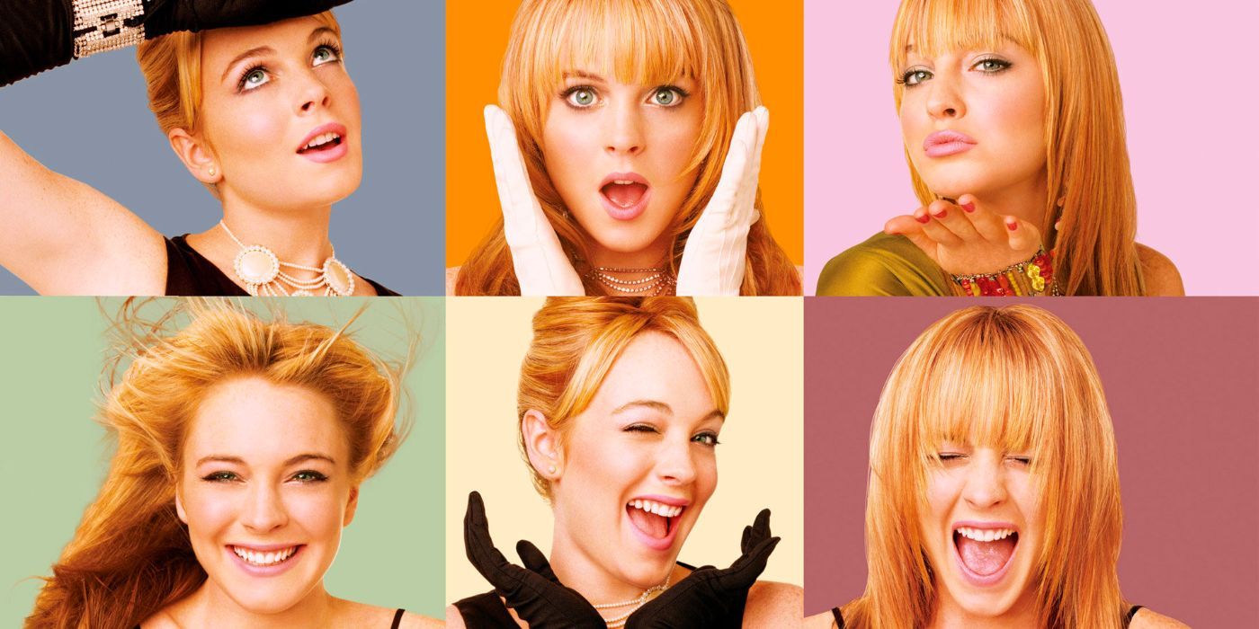 Lindsay Lohan sporting various hairstyles and outfits in Confessions of a Teenage Drama Queen