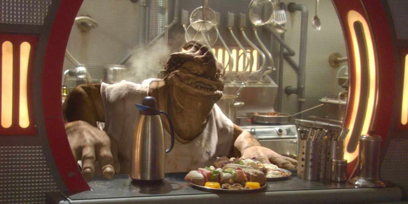 dexter Jettster running his cantina on Coruscant from Star Wars Episode II: Attack of the Clones