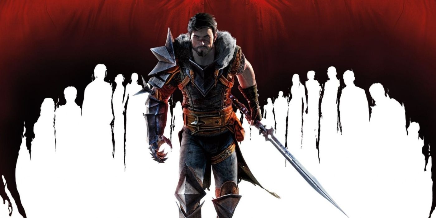 A arte da capa do jogo Dragon Age II