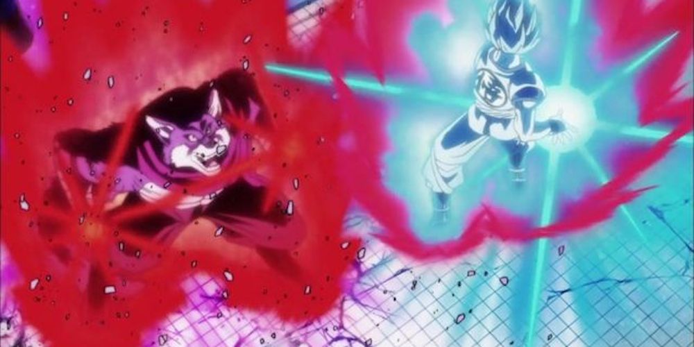 Super Saiyan Blue Goku takes on Bergamo in Dragon Ball Super