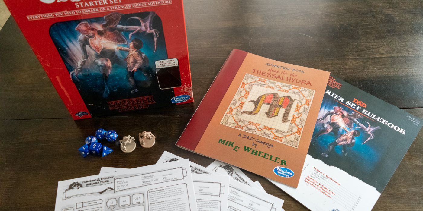 The box and content for the Dungeons & Dragons Stranger Things Starter Kit