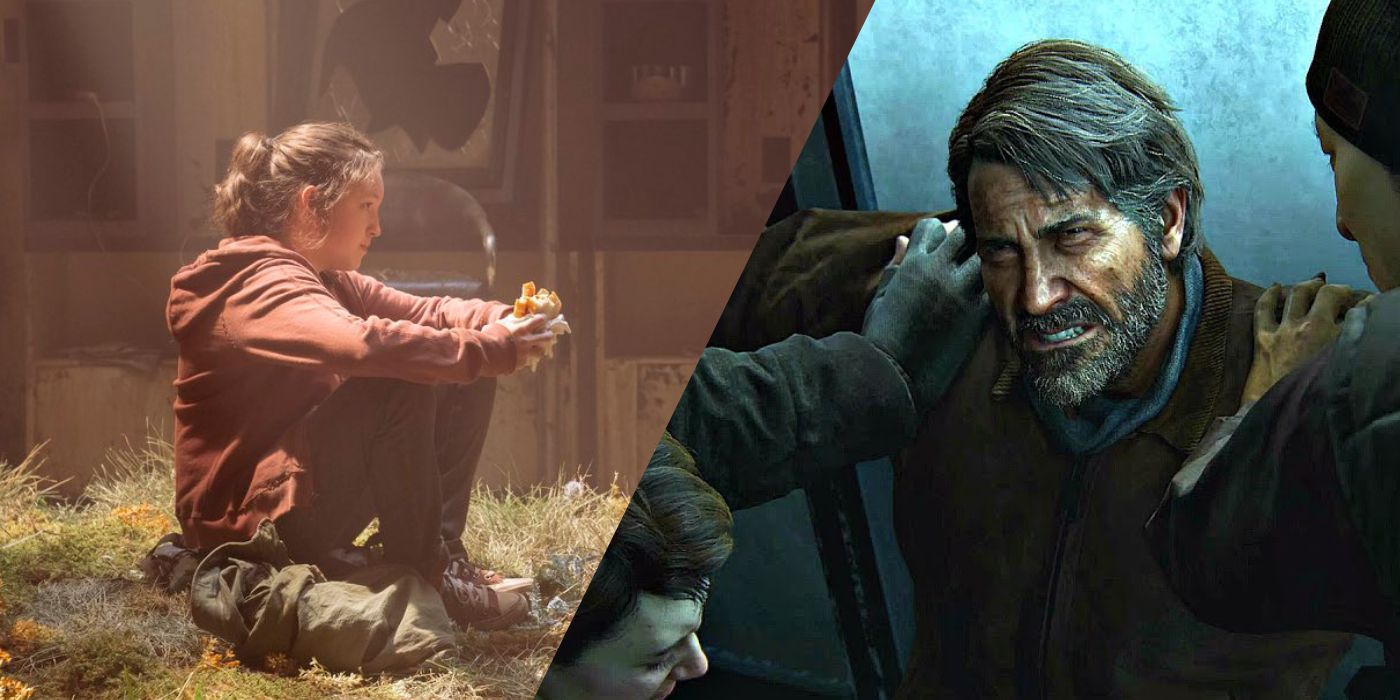 ellie from the last of us show and joel from the last of us game