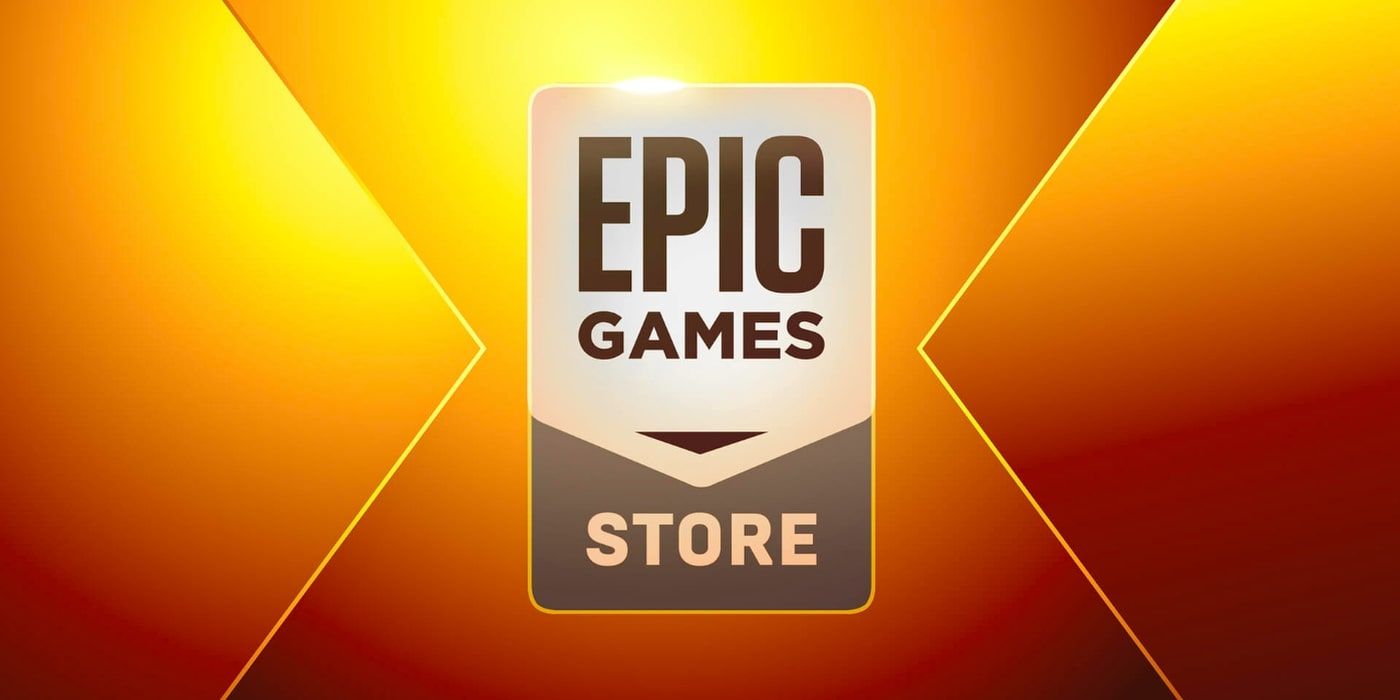 Epic Games Store logo with a bright orange background