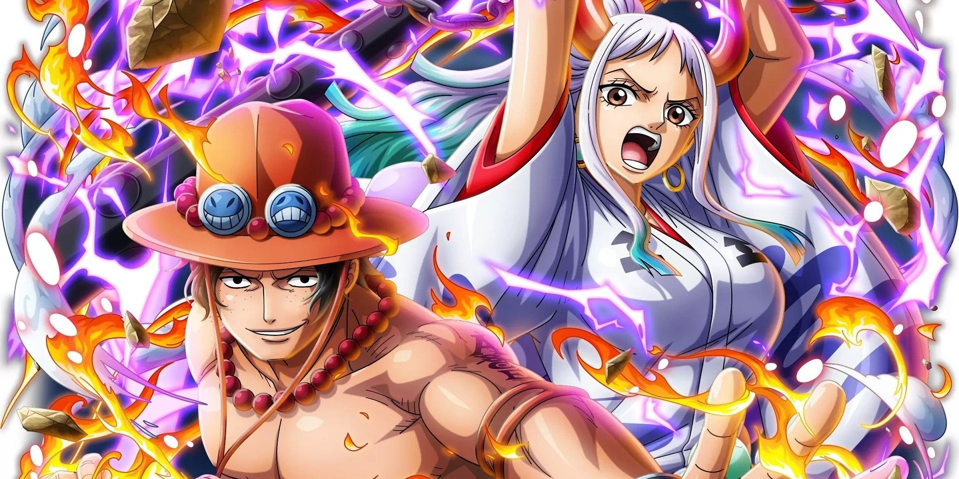 Portgas D. Ace and Yamato for the game, One Piece Treasure Cruise