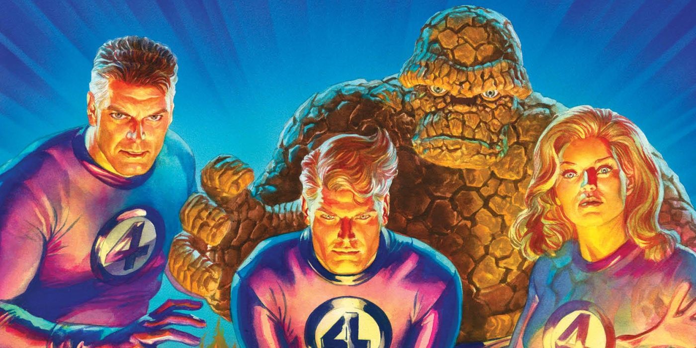 The Fantastic Four in retro costumes in Marvel Comics
