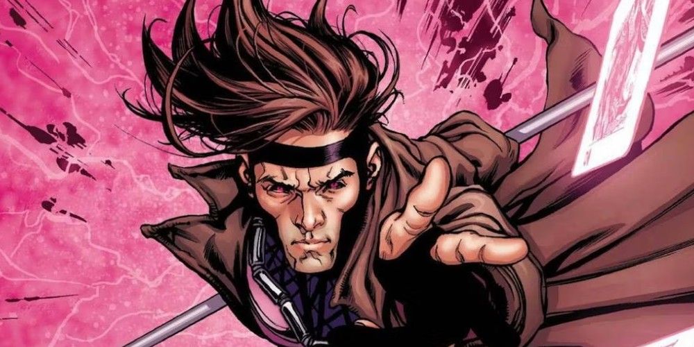 Gambit throwing playing cards on a Marvel Comics cover