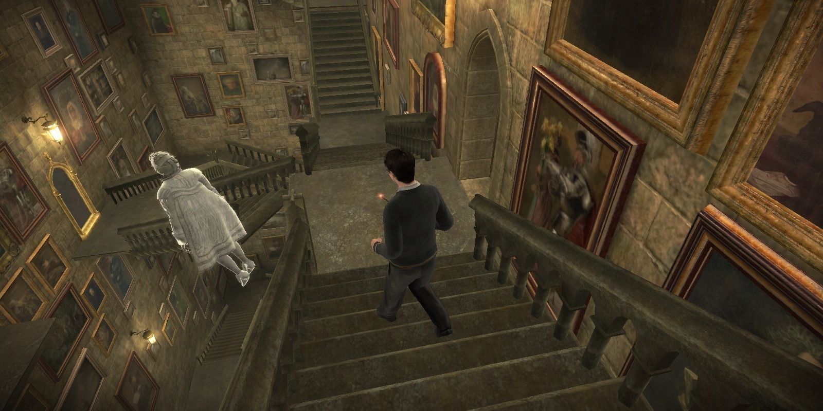 Harry running around in Harry Potter and the Half-Blood Prince game