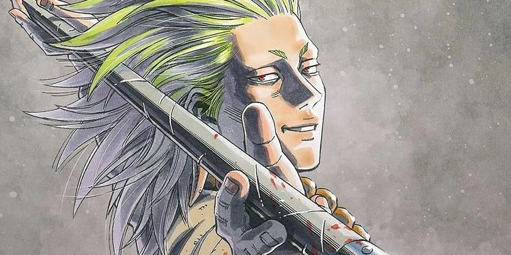 Garm with his spear in the vinland saga manga