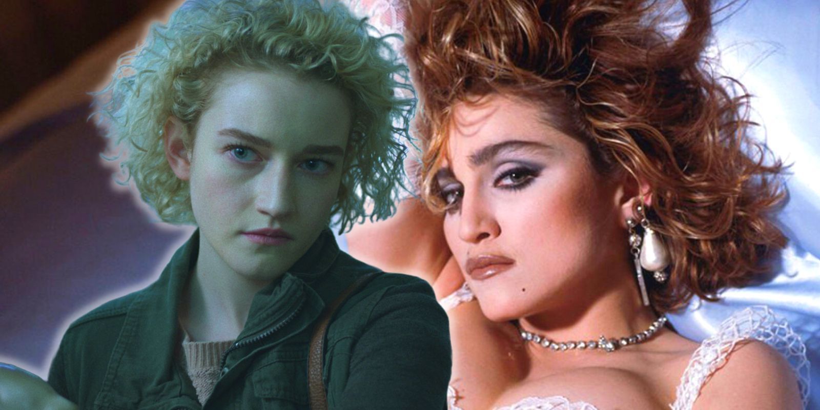Ozark's Julia Garner alongside Madonna in the Like a Virgin music video