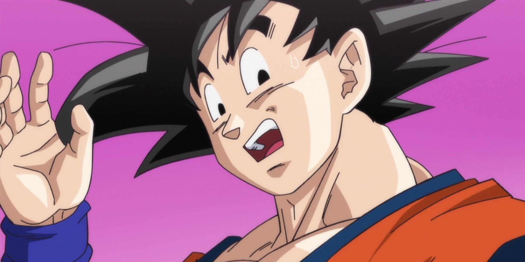 Goku training on King Kai's planet in Dragon Ball Z: Battle of Gods.