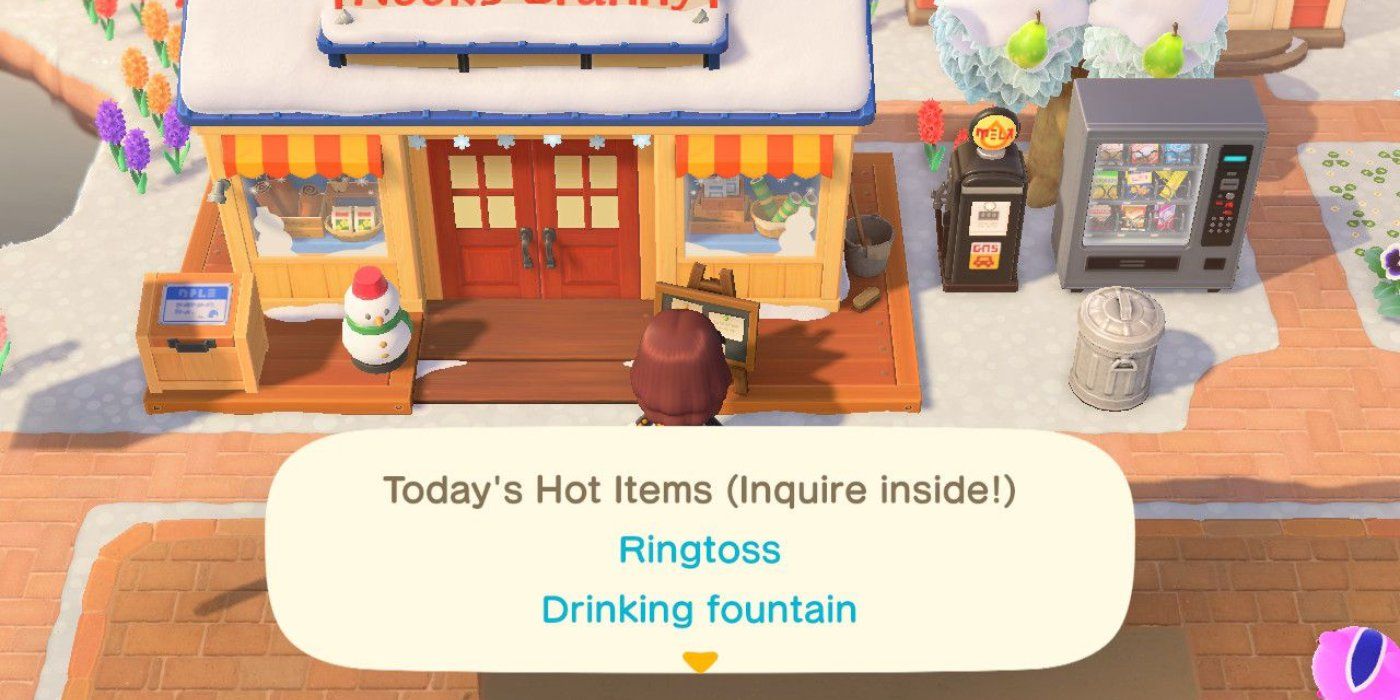 Today's Hot Items of Ringtoss and Drinking fountain in Animal Crossing: New Horizons
