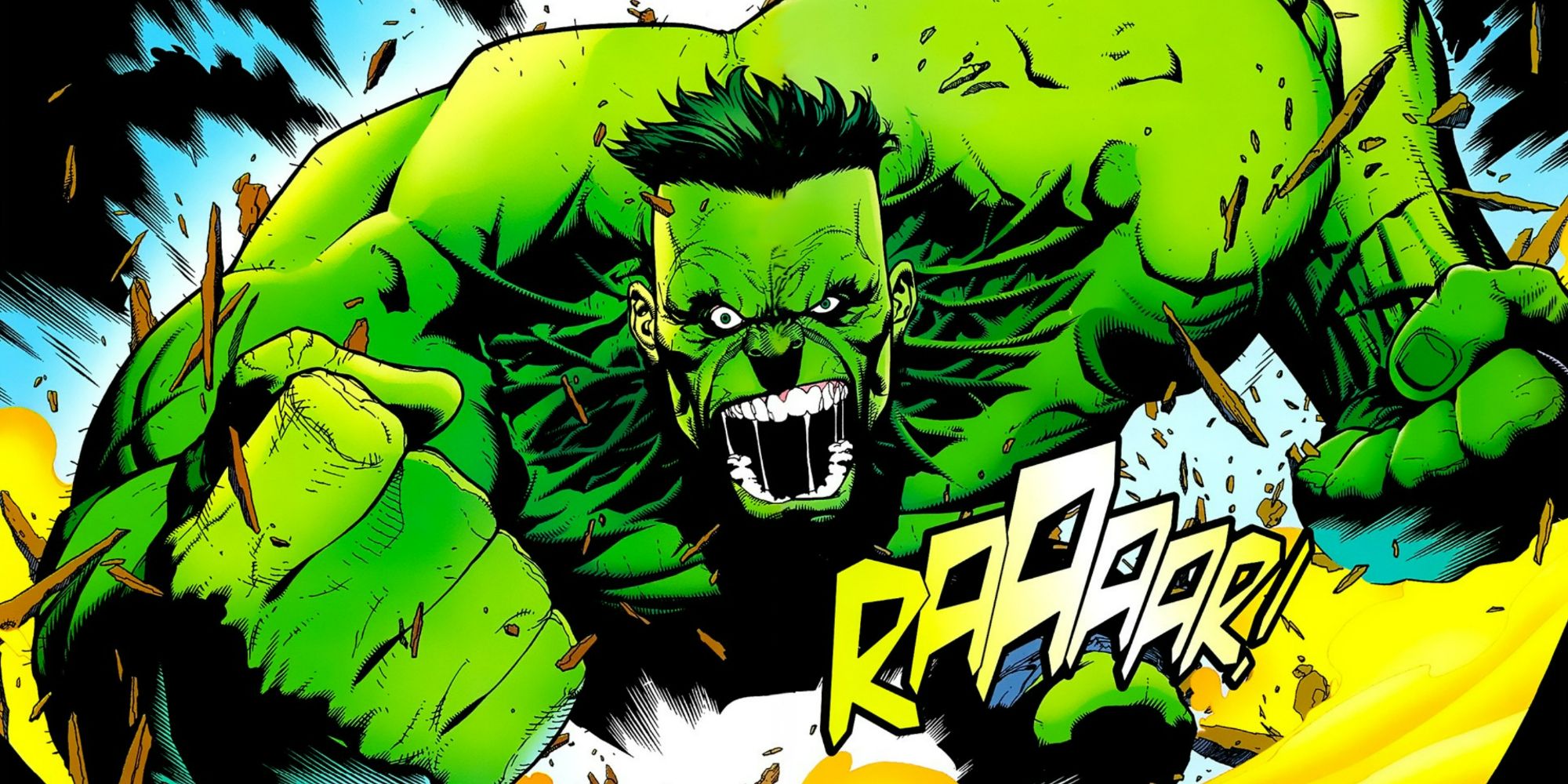 Hulk raging in Marvel Comics