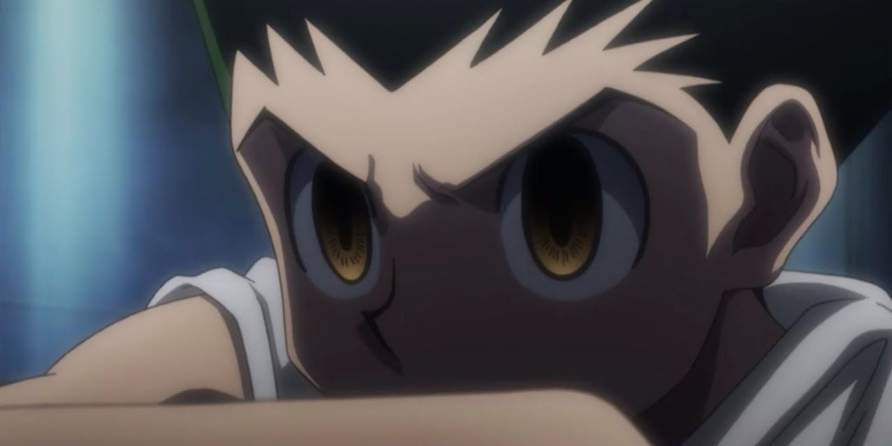 Gon is waiting for Neferpitou in Hunter x Hunter.