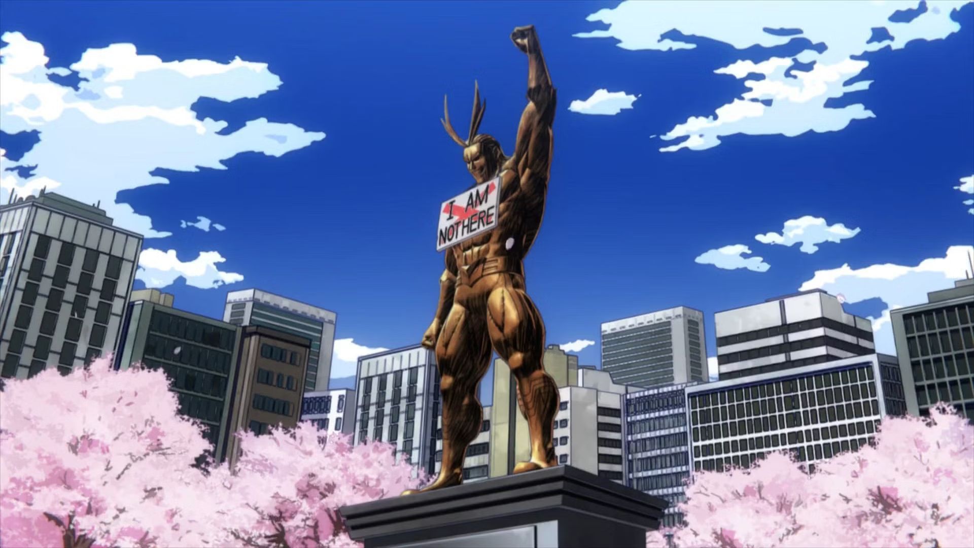 All Might I am not here estátua