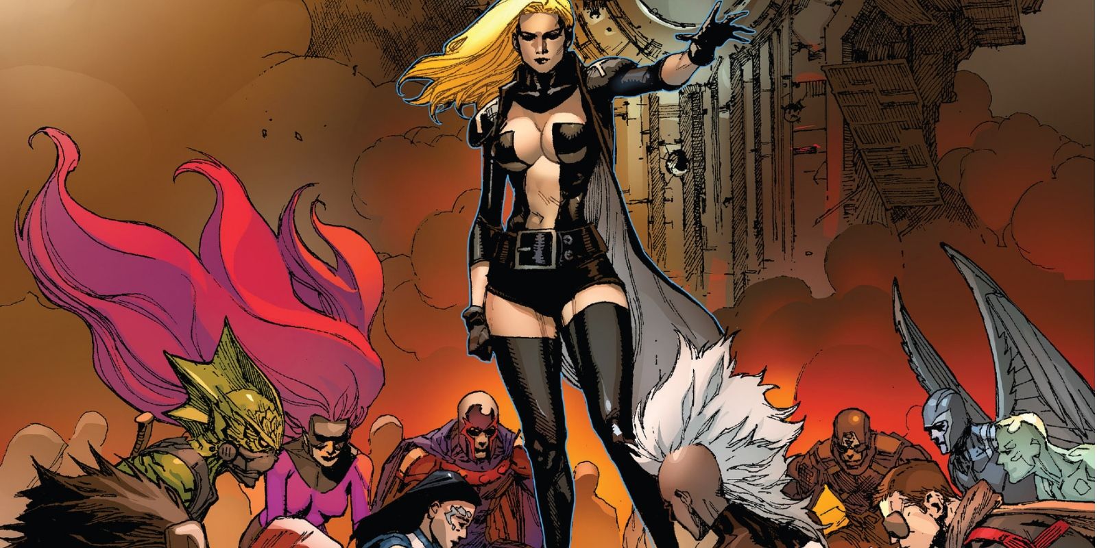 Inhumans vs X-Men 6 cover with Emma Frost