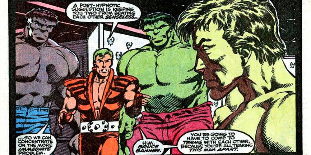 Doc Samson tries to cure Doctor Banner and the Hulks
