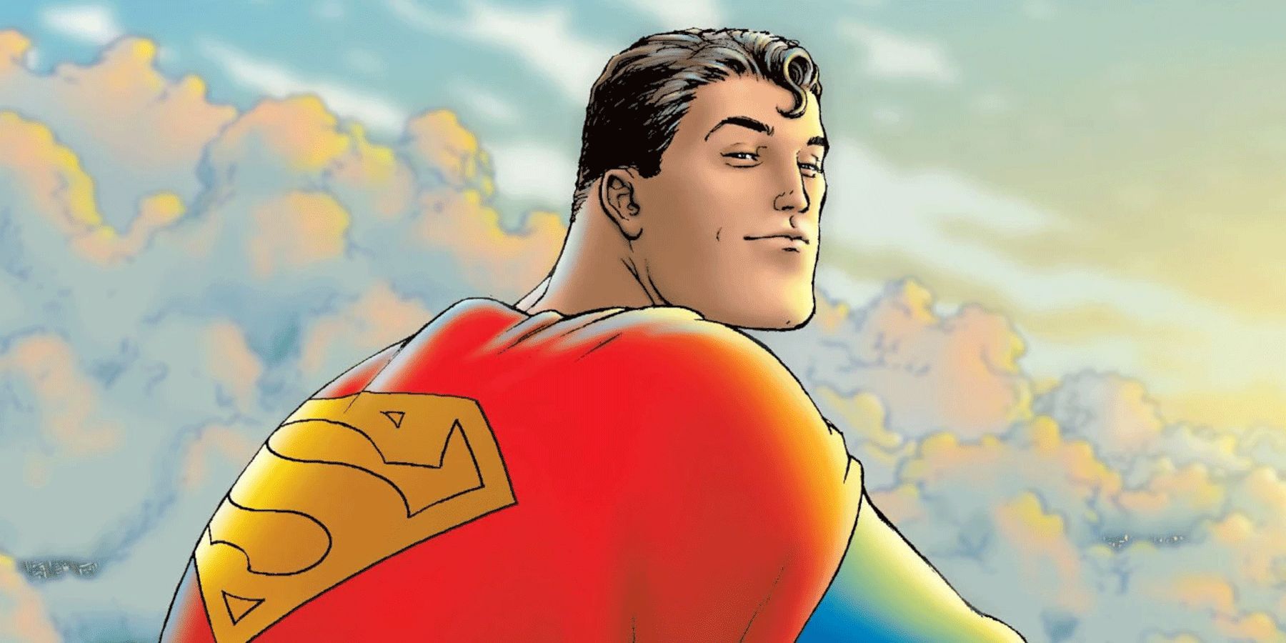 Superman looking content in front of some clouds from All-Star Superman in DC Comics