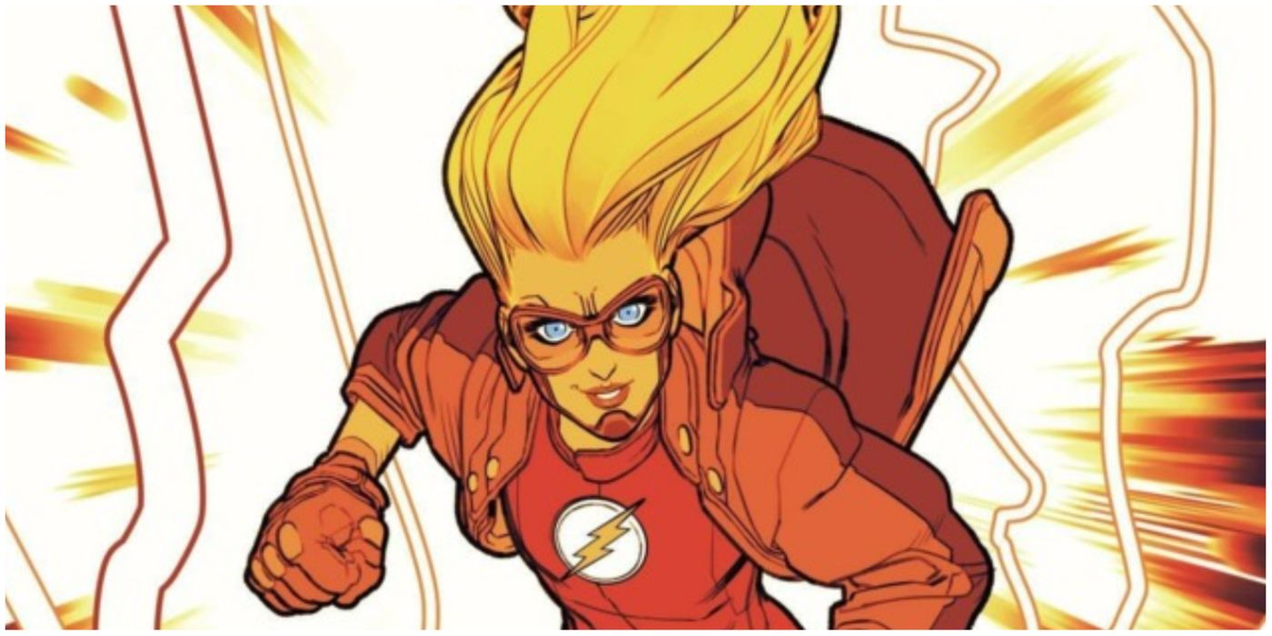 Jesse Chambers running through the speed force in DC comics