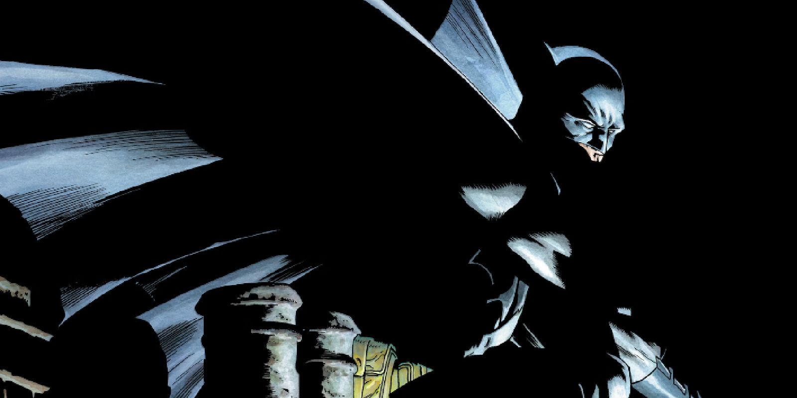 Joe Quesada image of Batman brooding.