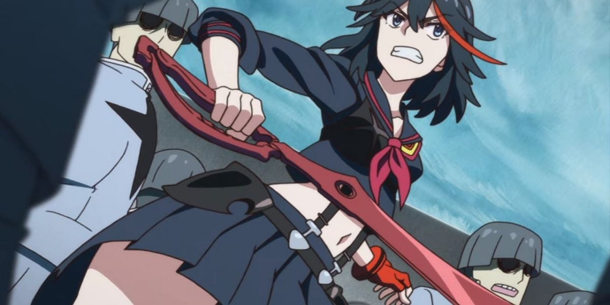 Ryuko holding her scissor blade in Kill La Kill