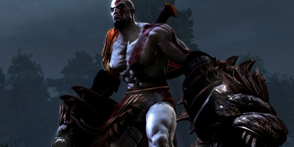 Kratos uses the Nemean Cestus in God of War 3