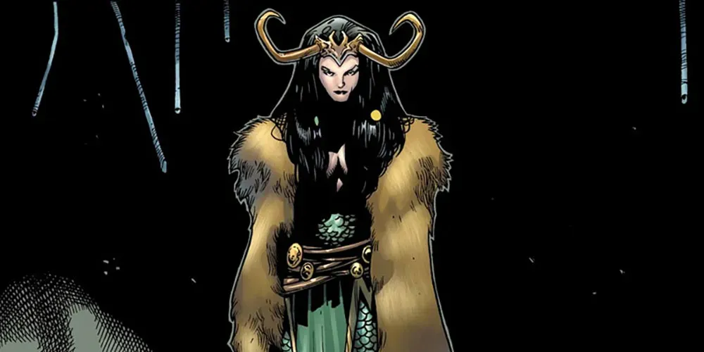 Marvel Comics' Lady Loki standing in the shadows
