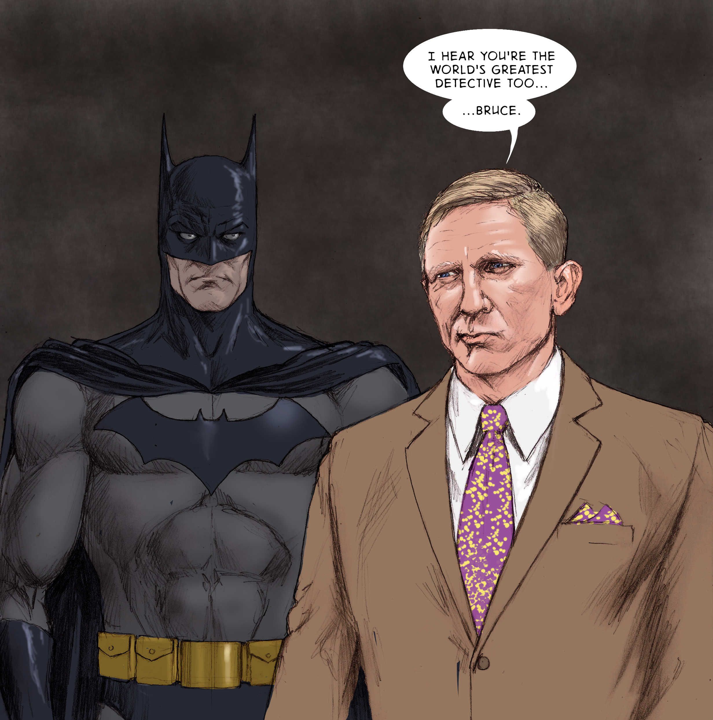 Line it is Drawn Benoit Blanc From Knives Out Solves Superhero Mysteries