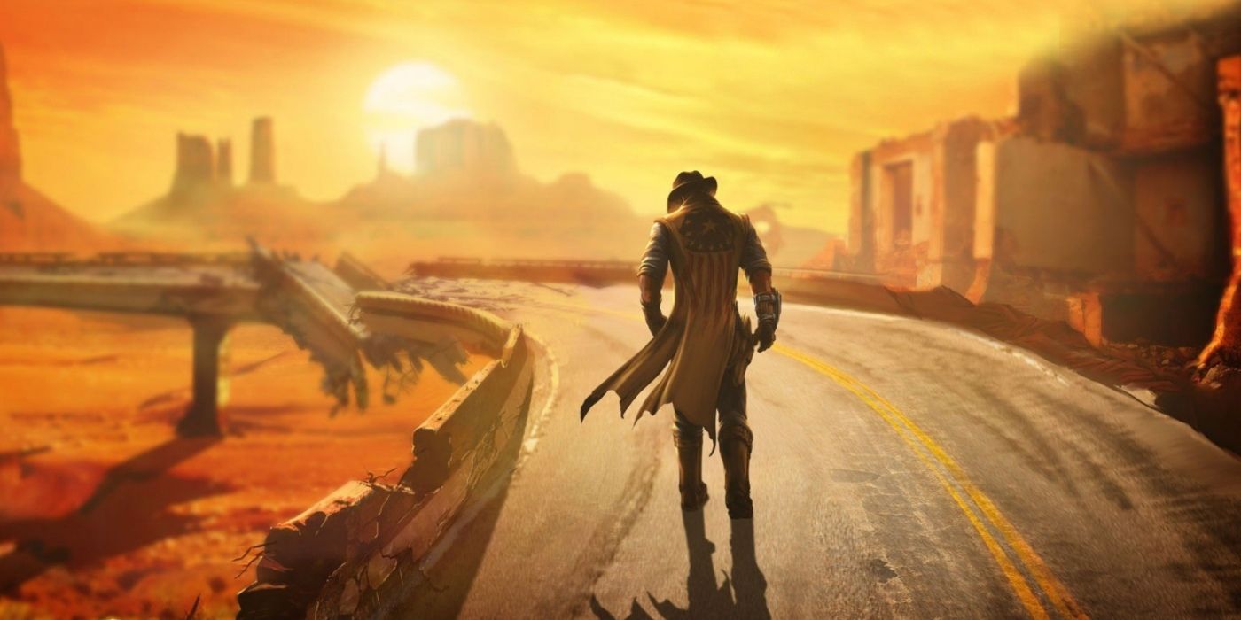 Ulises en la portada del DLC Lonesome Road de Fallout: New Vegas
