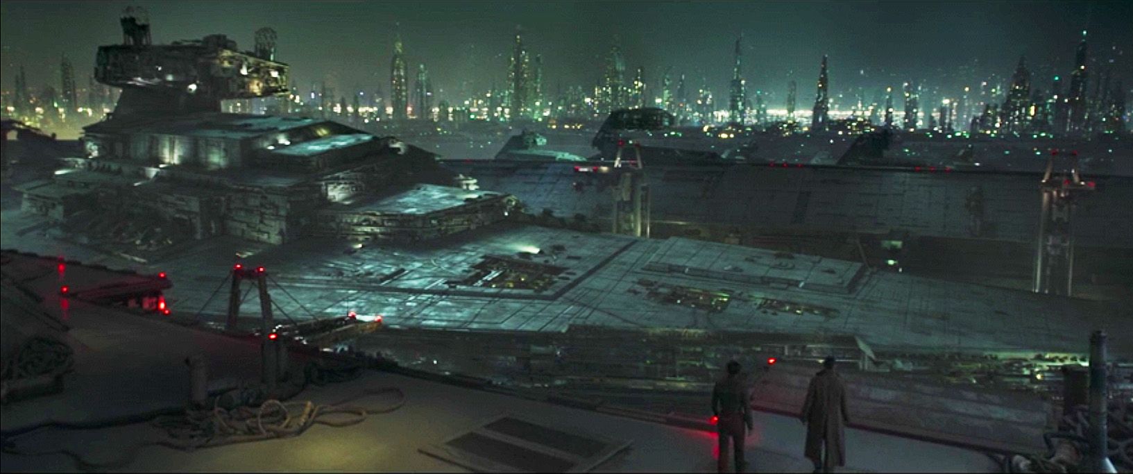 A Star Destroyer grounded on Coruscant in The Mandalorian Season 3 trailer.