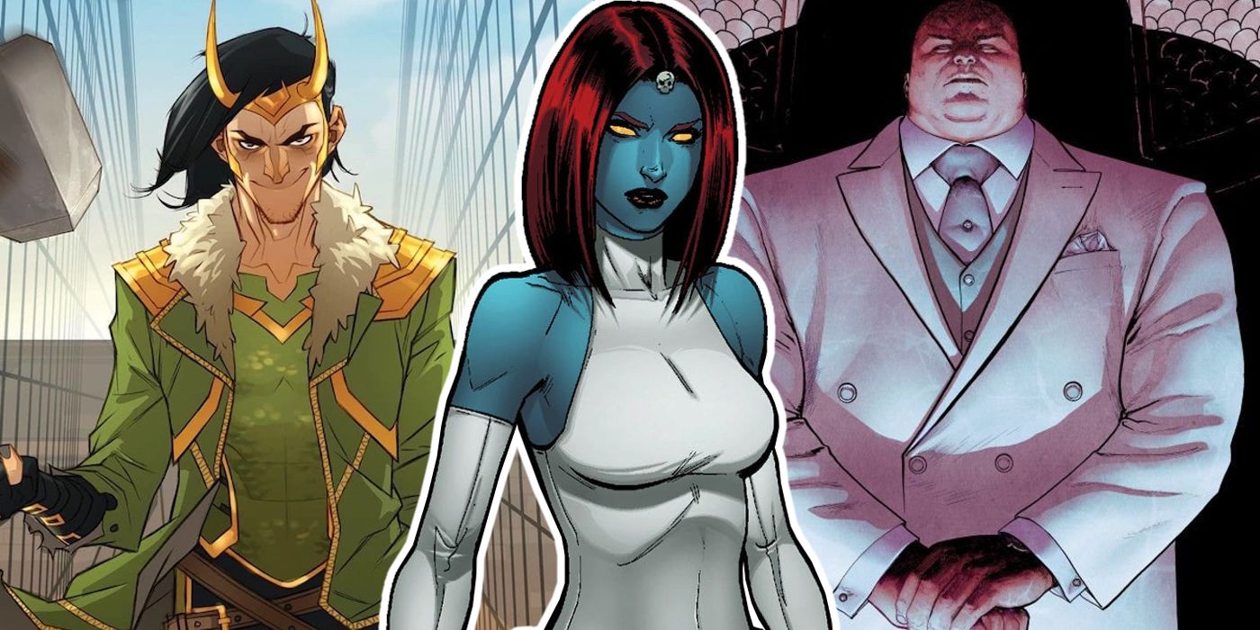 Marvel fashionable villains - Loki, Mystique, and Kingpin