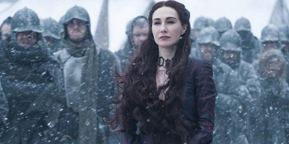 Melisandre watches over a sacrifice in Game of Thrones