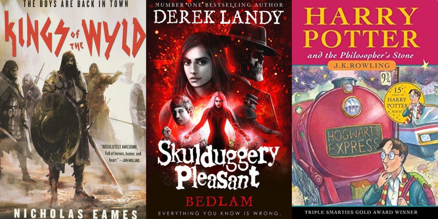 Netflix Book To Show Banner - Kings of the Wyld, Skulduggery Pleasant, Harry Potter