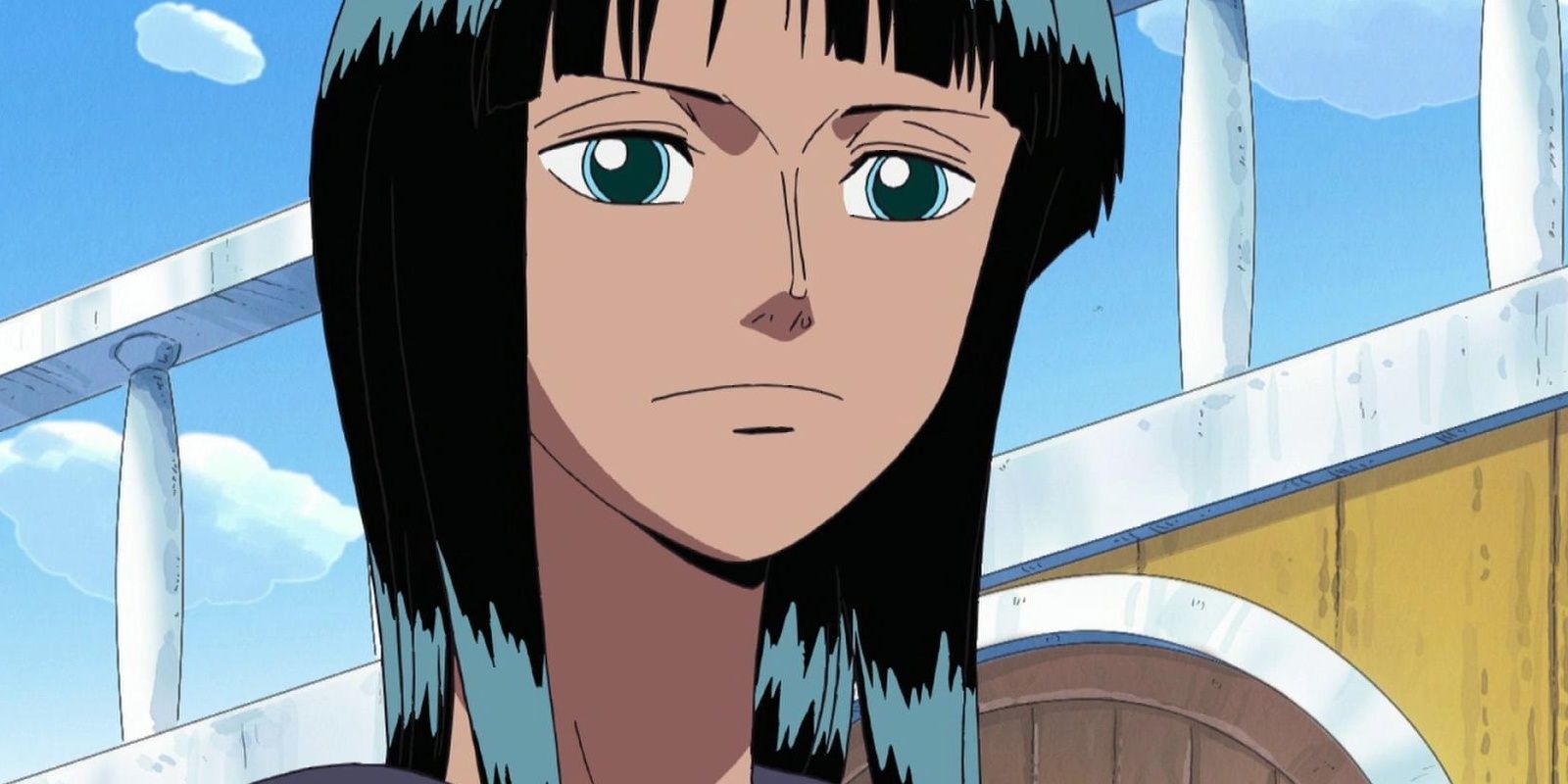 nico robin is in sunlight aboard the going merry